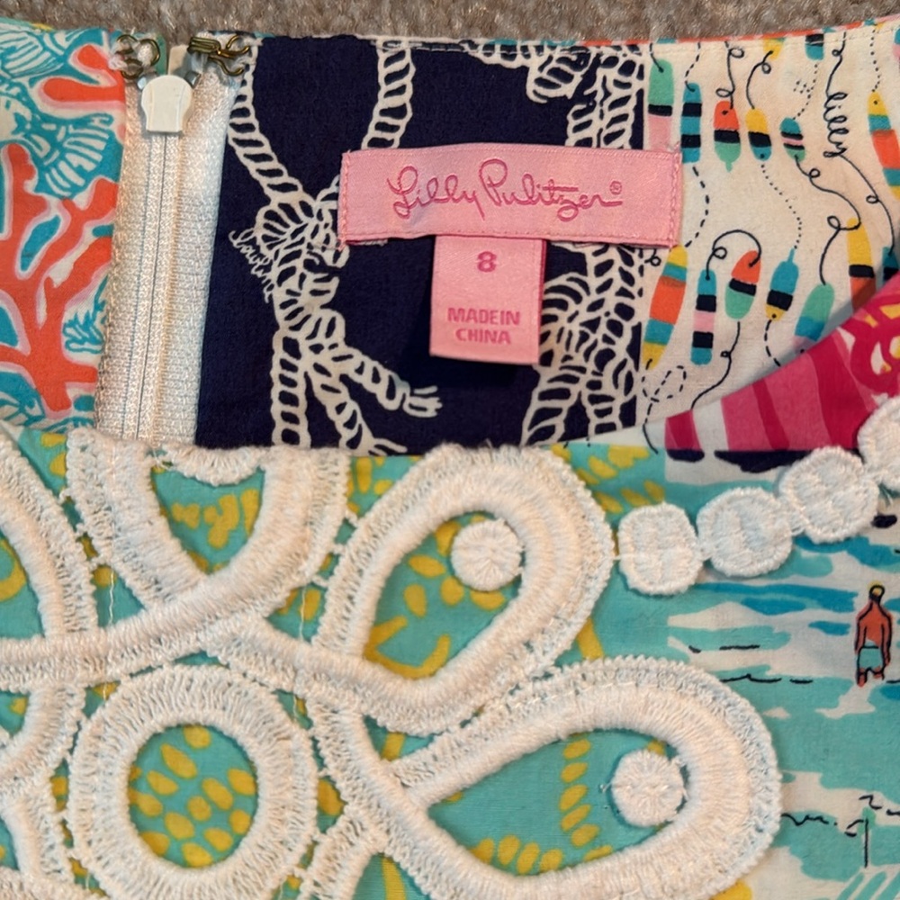 Colorful Patchwork Lilly Pulitzer Sleeveless Dress - image 3